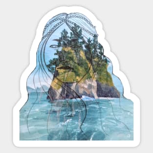 Woman of the Sea Sticker Sticker